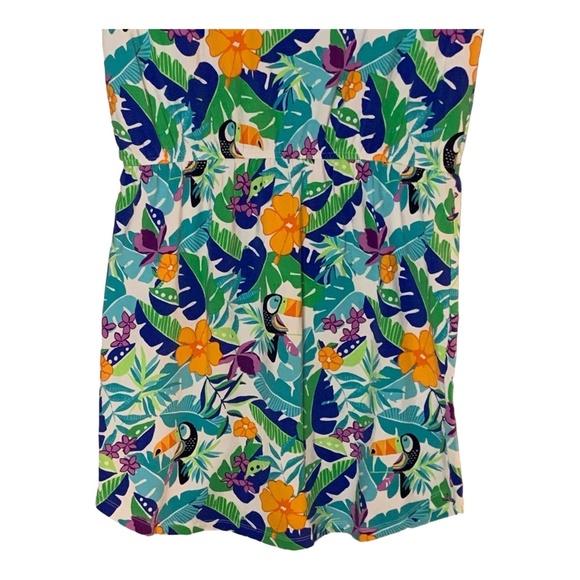 Lands' End Ladies Swim Cover-Up Size XL Dress Summer Tropical Beach Floral - Picture 10 of 13